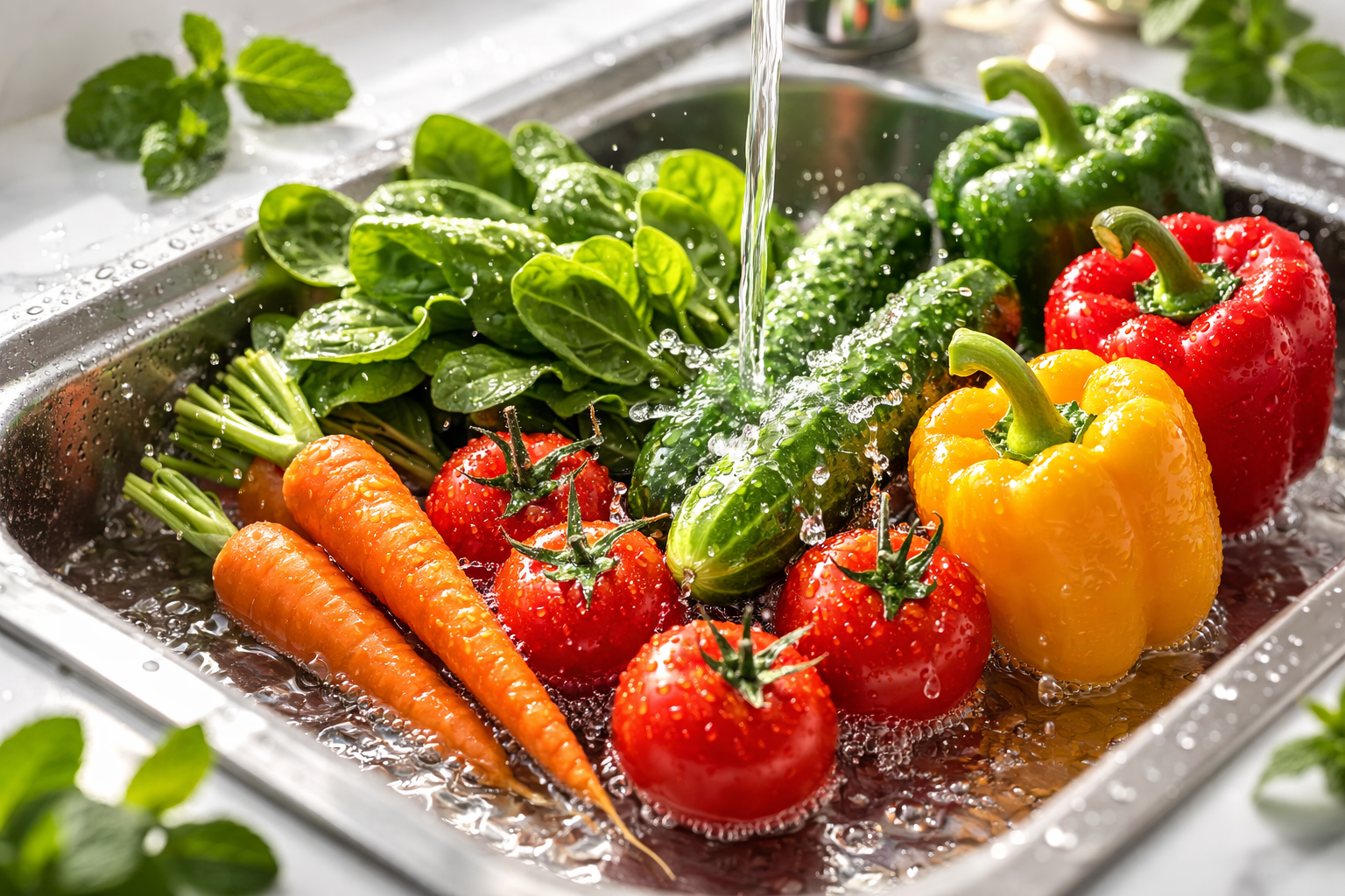 SAFEFOODZ GREENS washing process